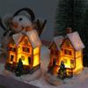 Luminous LED Lighted Houses Glowing Cabin Village Christmas Figurine  Desktop Collectible