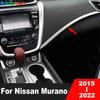 For Nissan Murano 2015-2017 2018     Steel Car Center Console Dashboard Panel Cover Trim Interior Accessories