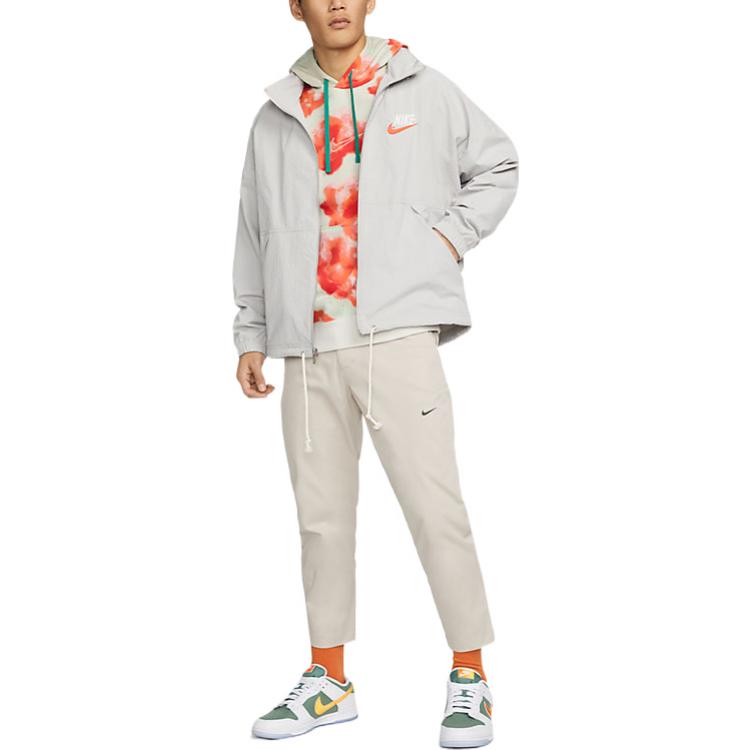 Nike Sportswear Logo Woven Jacket Men Jacket Light-Iron-Ore-Grey DM5286-012