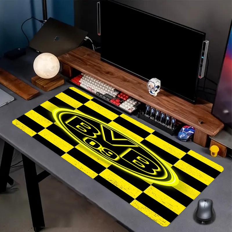 Borussia Dortmund Druck Mauspads, Anti-Rutsch Schreibtisch-Tastaturmatte, für PC Laptop Gaming Arbeiten Tägliche Nutzung, Coole Festival Überraschungsgeschenk
