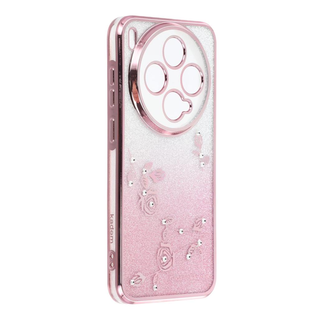 KADEM For vivo X300 5G Case Flower Pattern TPU Gradient Phone Cover with Lanyards