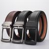 Business Men'S Leather Belt Automatic Buckle Two-Layer Cowhide Fake Pin Buckle High-End Belt