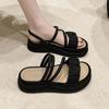 Fashion Slippers Women's Outer Wear Summer 2025 New Thick-soled One-word Drag Going Out Non-slip Soft-soled Casual Beach Sandals