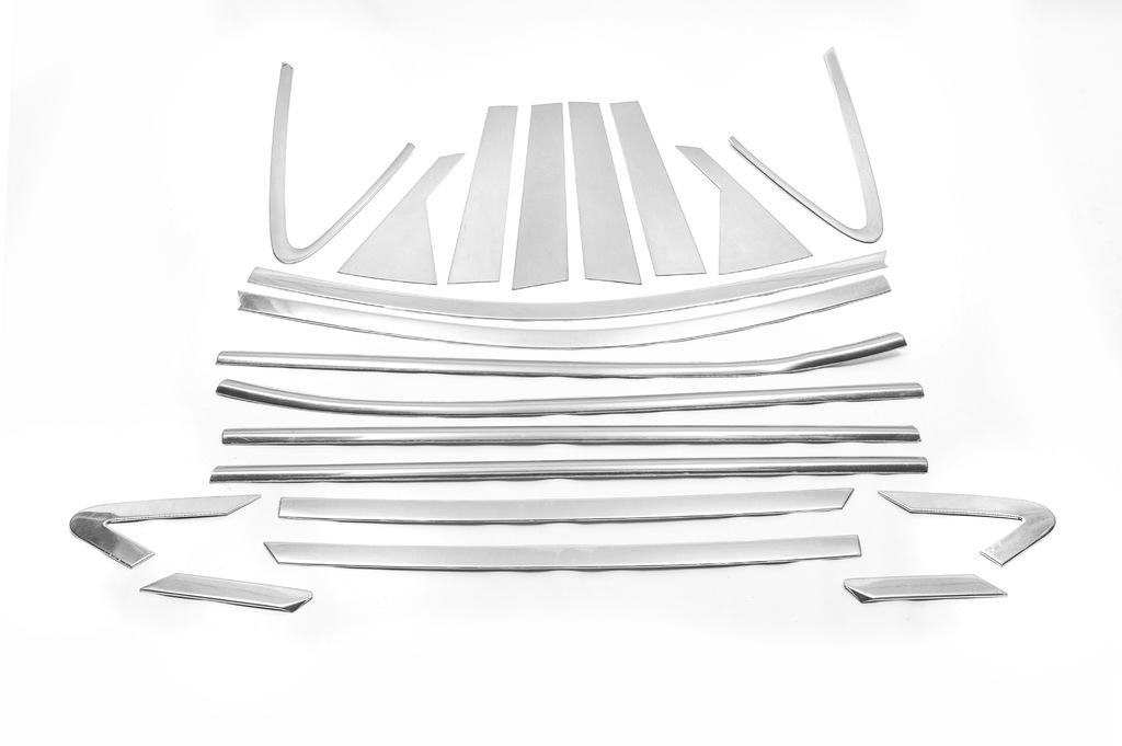 Full Edging for Windows and Pillars LIBAO (20 Pcs, Stainless Steel) for Hyundai IX-35 2010-2015