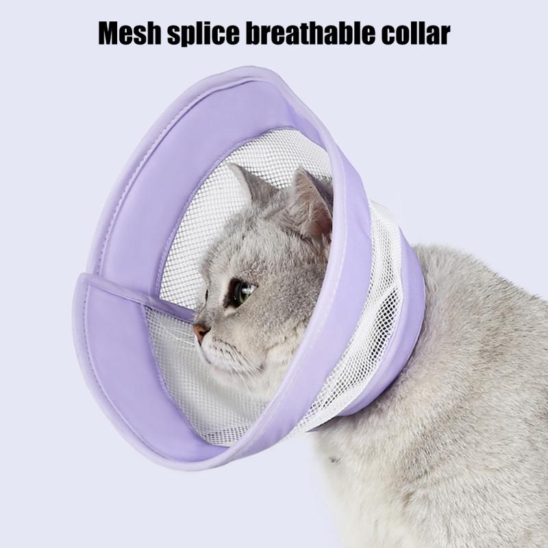 Elizabethan Collar for Cats Biting Licking Proof Dog Breathable Collar Neck Wound Protectors Dog Injury Recovery Collar