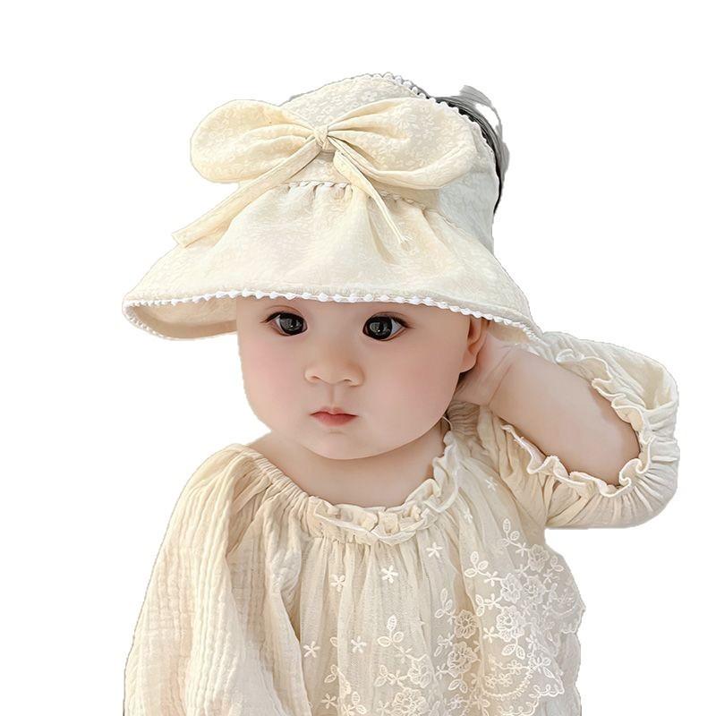 Baby Sun Hat Summer Sun Protection Short Brim With Butterfly Bow For 324 Months