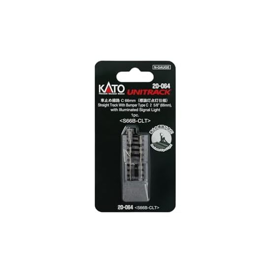 KATO N Gauge Bumper Track C 66mm (Illuminated Marker Light) 20-064 Model Train Supplies