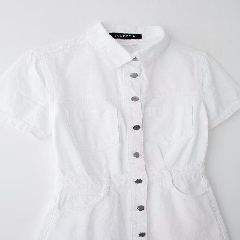 Fashion Style 2024 Summer New Women's Clothing Elegant All-Matching Jeans Mini Dress Short Skirt 6164129