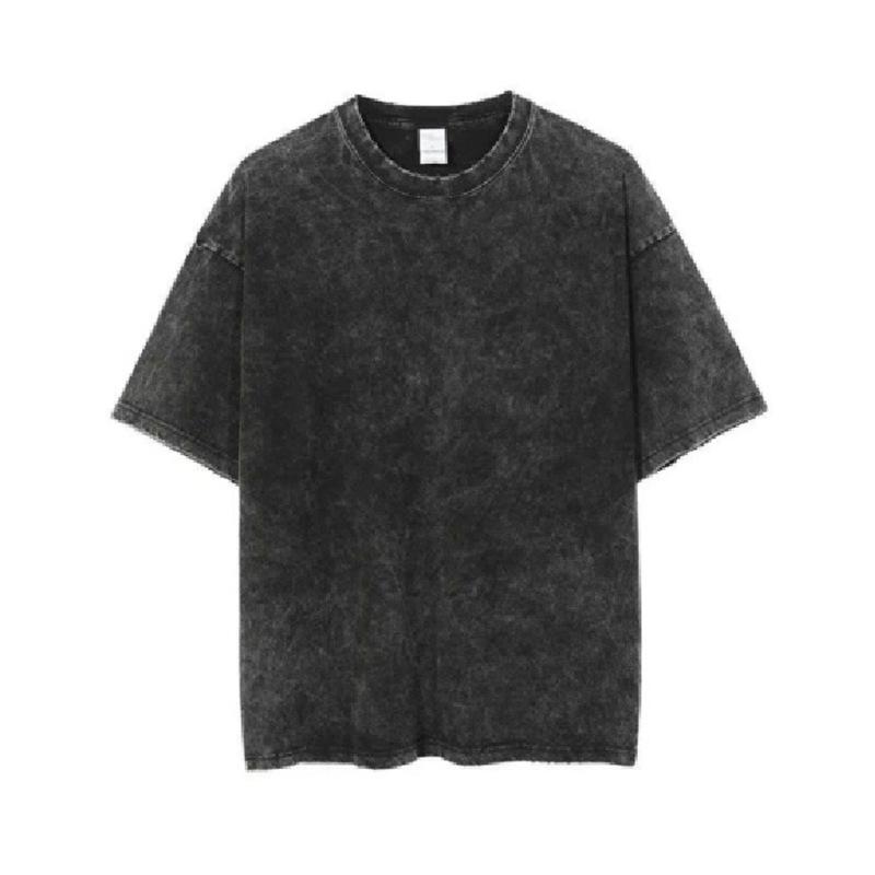 

Women s Washed Distressed Solid Color Short-Sleeve Cotton T-Shirt for Summer M