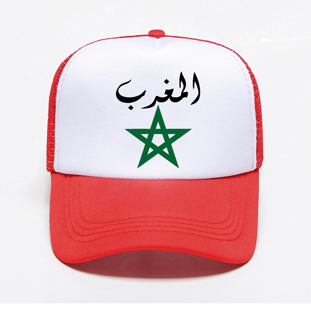 Morocco Flag Mesh Baseball Cap Outdoor Casual Adjustable Cool Sun Hat Fashion Summer Unisex Breathable Sun Hats Trucker Hats