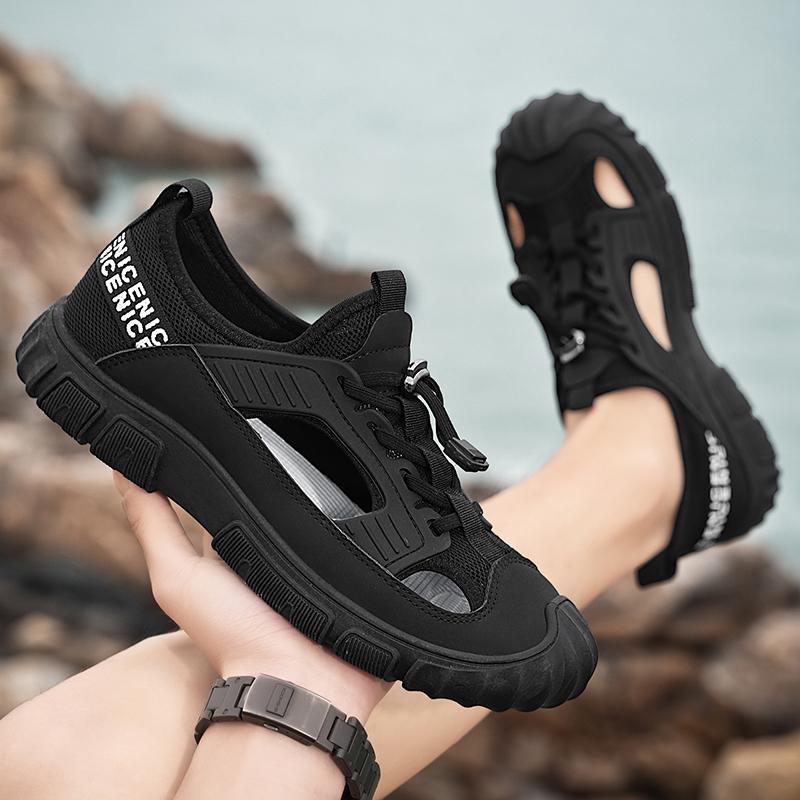 Fashion Summer Man Sandals New Slippers Outdoor Platform Hollow Men's Breathable Anti Slip Beach Casual Fashion Sandals Men Large Size