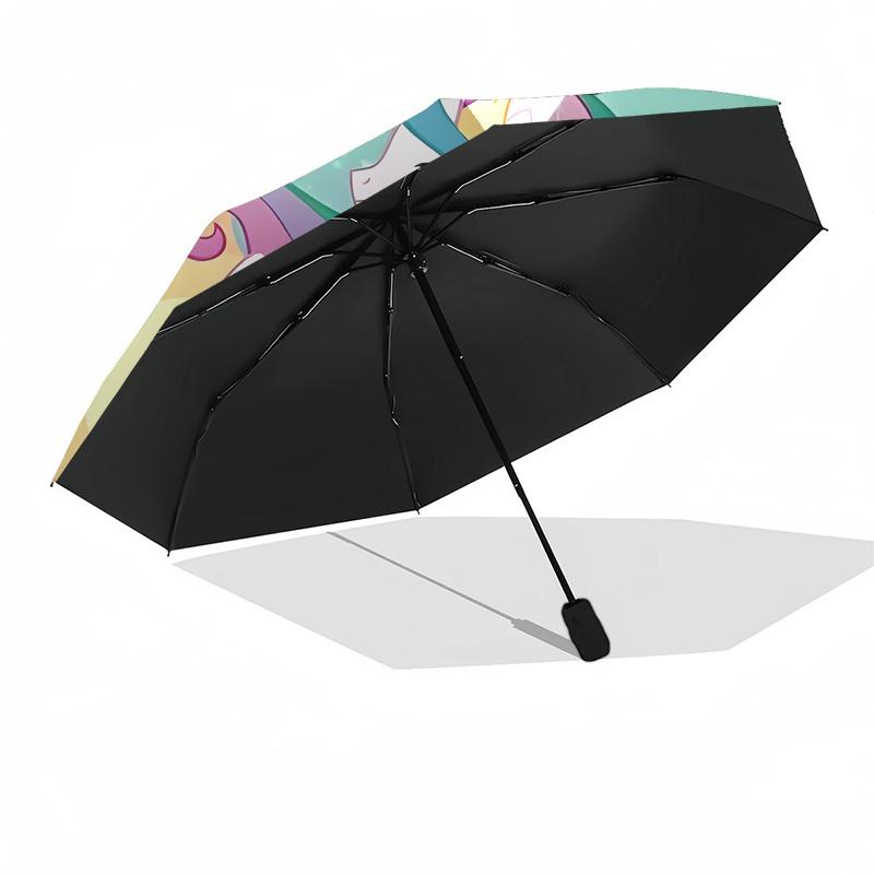 1pc Unicorn Fantasy [Automatic Folding Umbrella] Durable Iron Frame & Rod, Portable Folding, All Seasons, Home Travel Outdoor, Makes a Great Holiday G