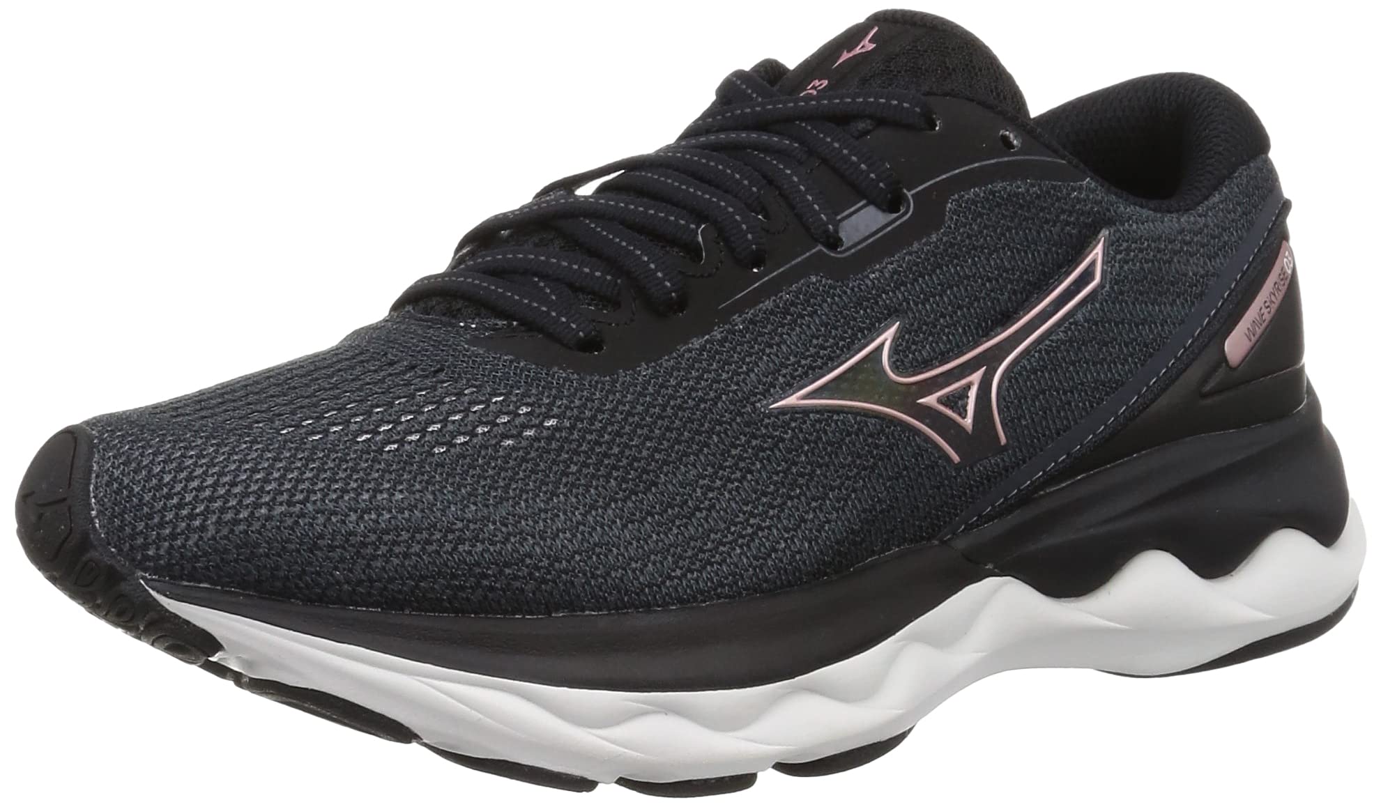 

Mizuno Wave Skyrise 3 Running Black x Rose x 2E Shoes, Jogging, Marathon, Sports, Training, Lightweight, Women s, Gray, 25.0 cm,