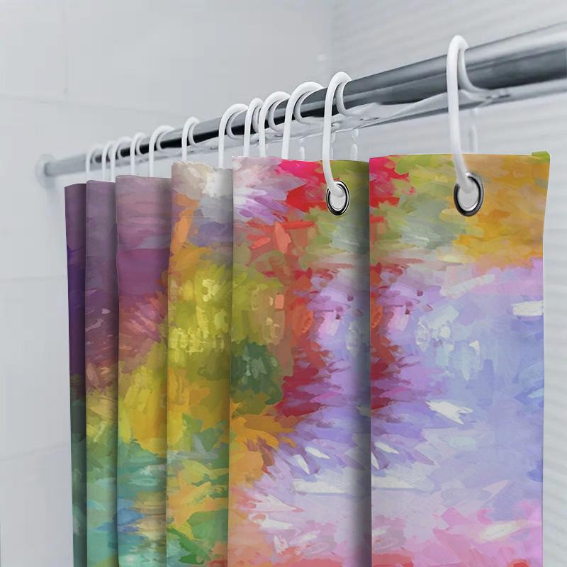 Abstract Bathroom Shower Curtain With Vibrant Colors Modern Home Decor For Bathrooms Sizew72 X L84 Inches Multiple Colors Availa