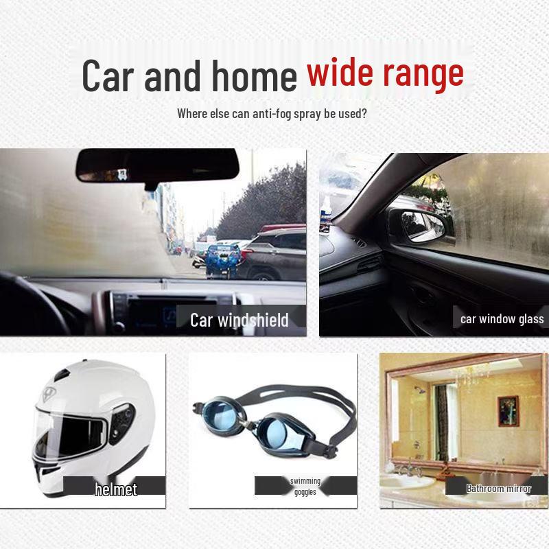 Anti-Fog & Anti-Rain Spray for Car Windows, Mirrors, Goggles, Helmets, and Glasses