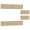 VidaXL Ensemble de meubles TV 6 pcs Chêne sonoma Bois d'ingénierie 3114600