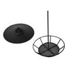 Pack Of 2 Practical Easy Installation Hanging Bird Feeders Simple Setups Metal Construction For Garden Placement