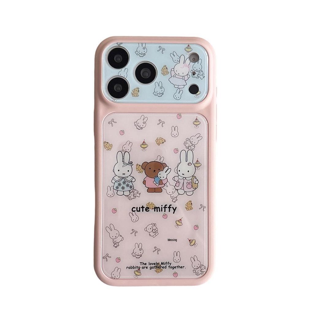 Cartoon Bear & Rabbit iPhone 15/17/16 Pro Max Anti-Drop Case
