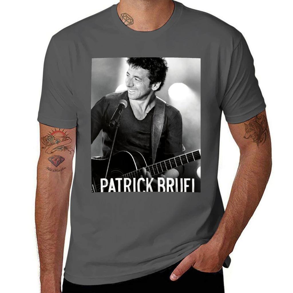 Patrick Bruel Tour T-shirt Man T Shirt Cotton High Quality Cotton T Shirts High Quality T-shirt