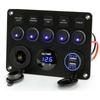 Caravan Combination Panel with Blue Light Car Wheel Boat Yacht Combination Panel Plus USB and Cigarette Lighter