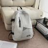 School bag new high-end backpack, large capacity for junior high and college students, simple and versatile casual travel backpack