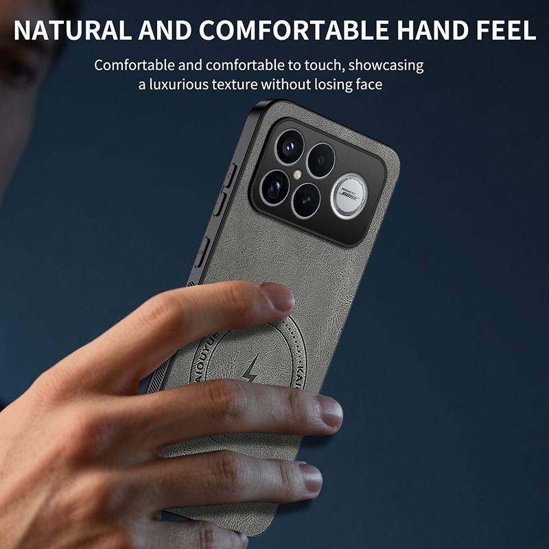For Xiaomi Redmi K90 Pro Max 5G/Poco F8 Ultra Magnetic Case WANLONFENG SD1 Series Nappa Texture PC TPU Phone Cover