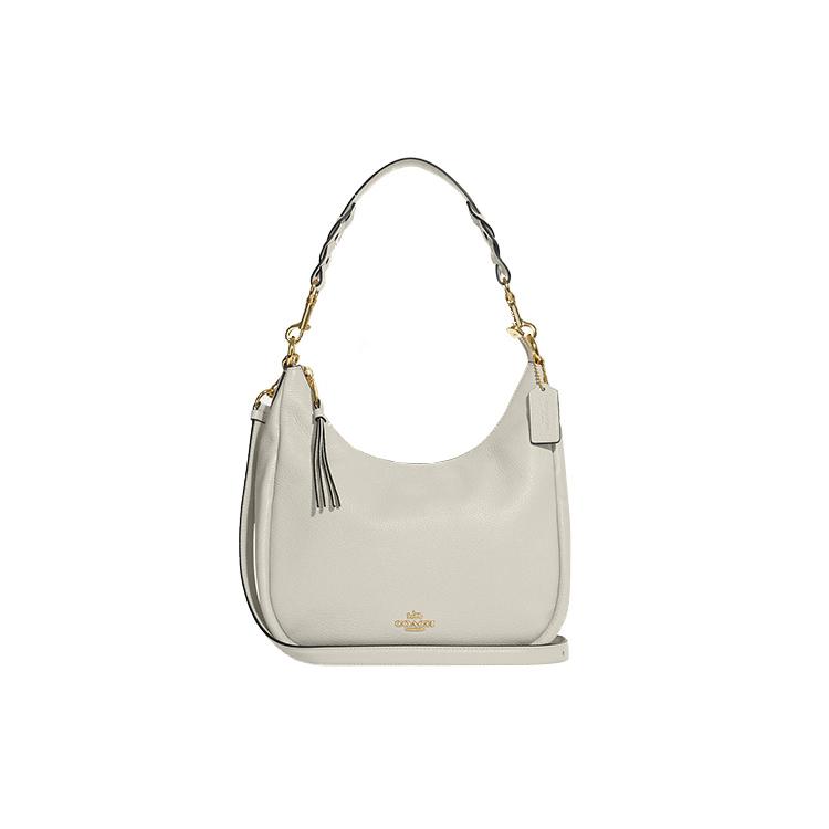 New COACH Jules Pebbled Leather Shoulder Bag Handbag Shoulder Bag Crossbody Bag Large Size Women's White C9190-IMCHK