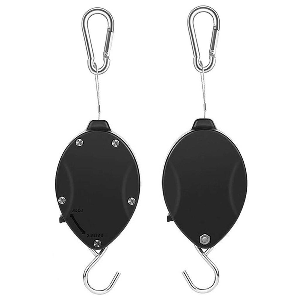 Telescopic Plant Pulley Stainless Rope Retractable Flower Basket Hook 25kg Weight Bearing Plant Hanger