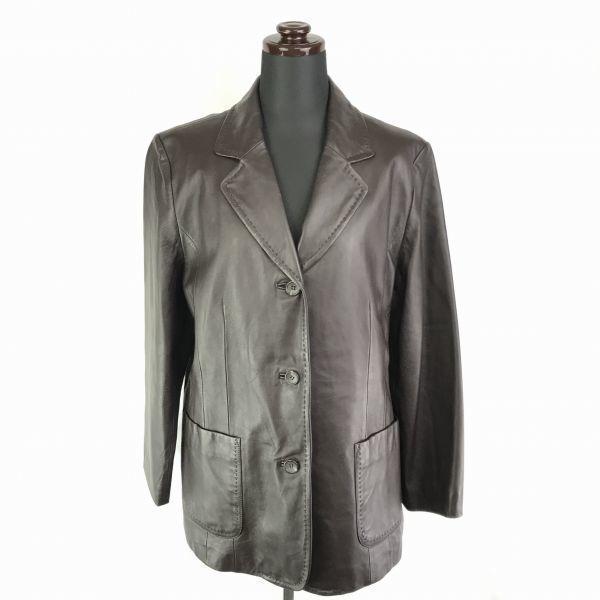 

ROSASE CLUB Genuine Lamb Leather Jacket/Women’s L/11AR/Dark Brown/Single 3-Button, No Vent, Simple Style(USED)