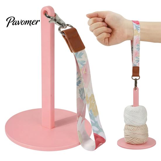 Crocheting Yarn Holder Portable Wrist Holder, Ball Dispenser for Crocheting, Knitting, Lightweight Spinner Stand with Strap, Gift Crochet Lovers