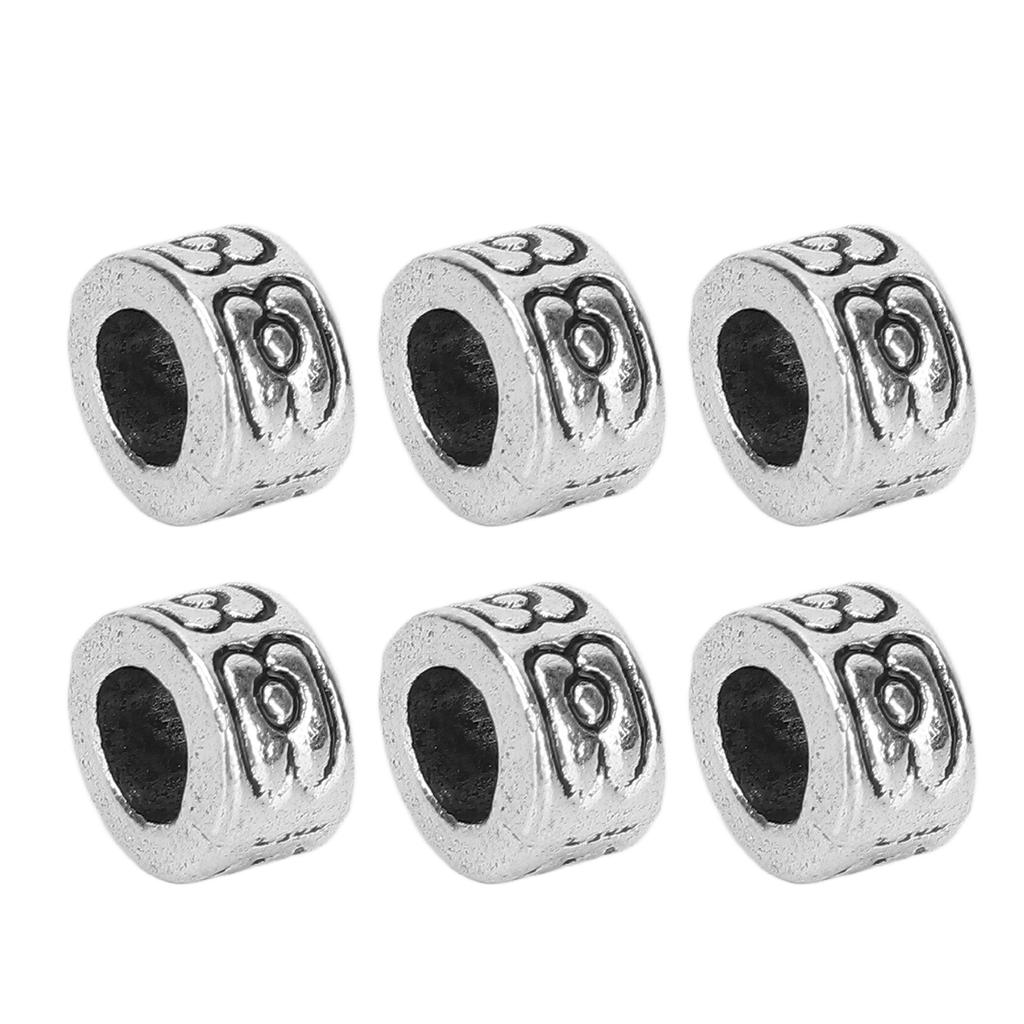 30pcs Fashionable Beard Hair Beads   Alloy Hair Braiding Beads Jewelry Bracelet Accessories