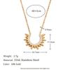 MamacitaSlay Stainless Steel 18K Gold Plated Zircon U-shaped Sunflower Necklace 2026 New Design Waterproof Jewelry High Quality