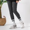 New MLB Old Flower Leggings Women's Black 3FLGM0124-50BKS