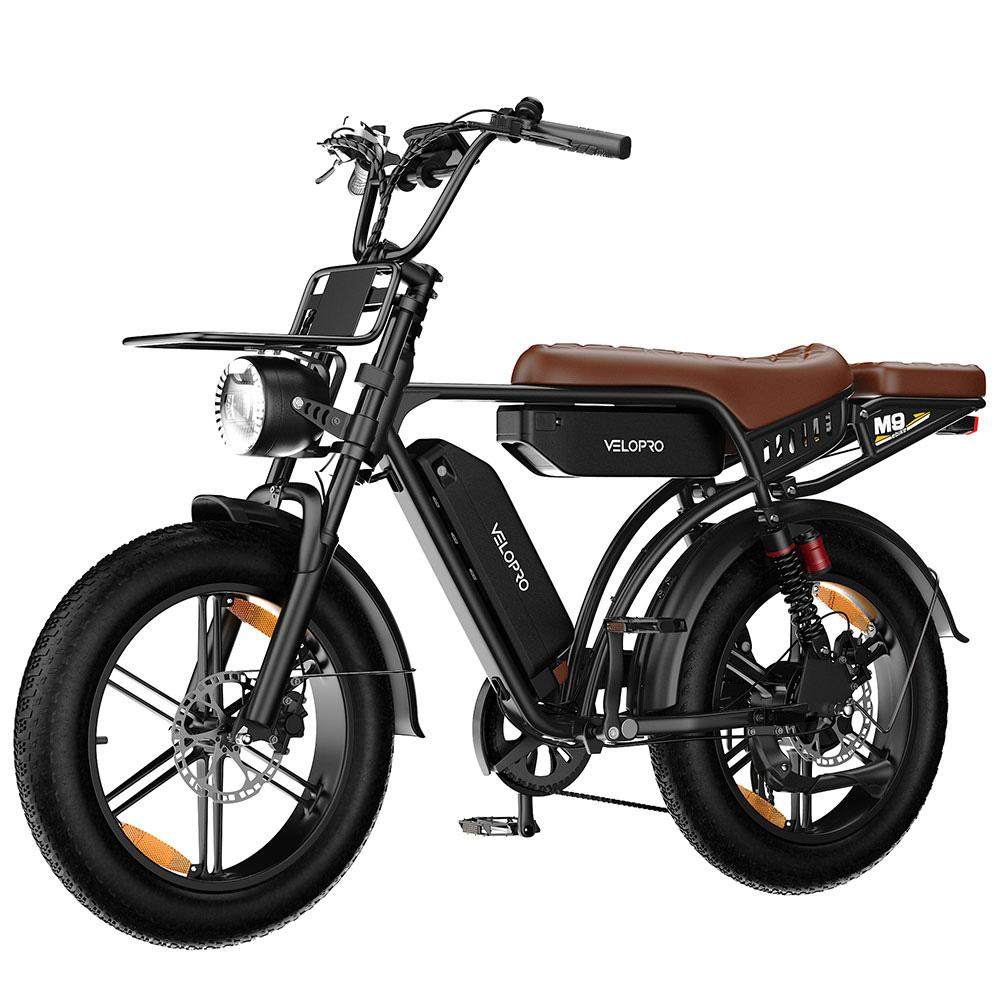 Velopro M9 Electric Bicycle 250W Motor 20" Fat Tire Fully Suspended Adult Electric Bicycle 48V 35Ah Hydraulic Brakes 7 Speed With Alarm
