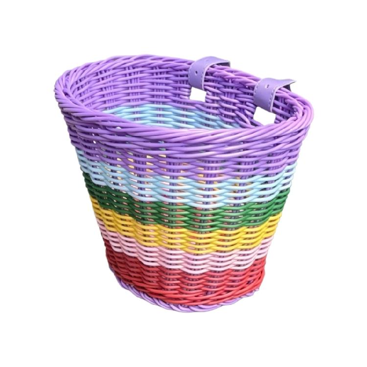 Child Bicycles Basket Handwoven Removable Bike Basket Fashion Bicycles Basket for Safe Cycling Accessories