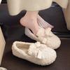 Internet celebrity fairy wind fluffy shoes female wear autumn and winter 2025 new one-pedal warm lamb wool cotton ladyshoes