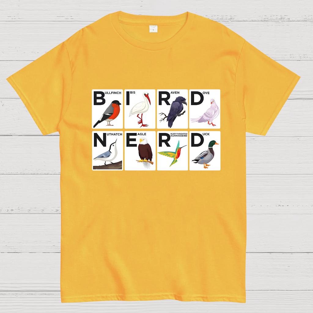 Bird Nerd Watching Vintage Retro Birdwatching Cotton Summer Casual Cool Loose T-Shirt