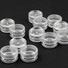 10/50/100Pcs/set Transparent Plastic Jewelry Bead Storage Box Small Bottom Round Container Jars Make Up Organizer Storage Boxes