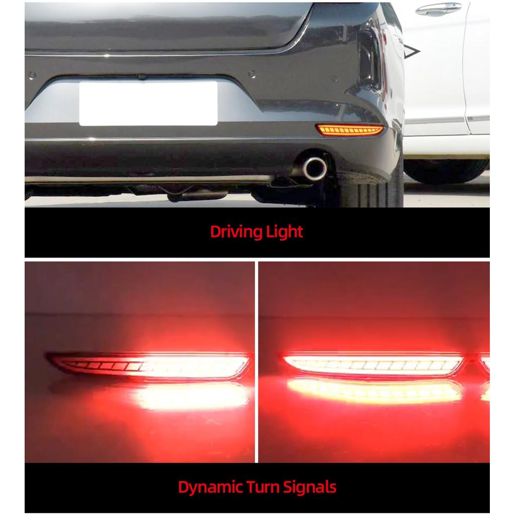 2PCS Rear Reflector Fog Lamp for Mazda3 Axela 2019-2023 Car LED Rear Bumper Brake Light Dynamic Turn Signal Light