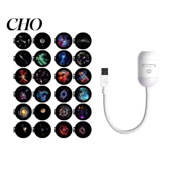 Dreamy Night Light 2-In-1 Star Projector with Films, USB Starry Sky LED Projection Lamp for Bedroom, Mini Ceiling Wall 360 Degrees Rotation