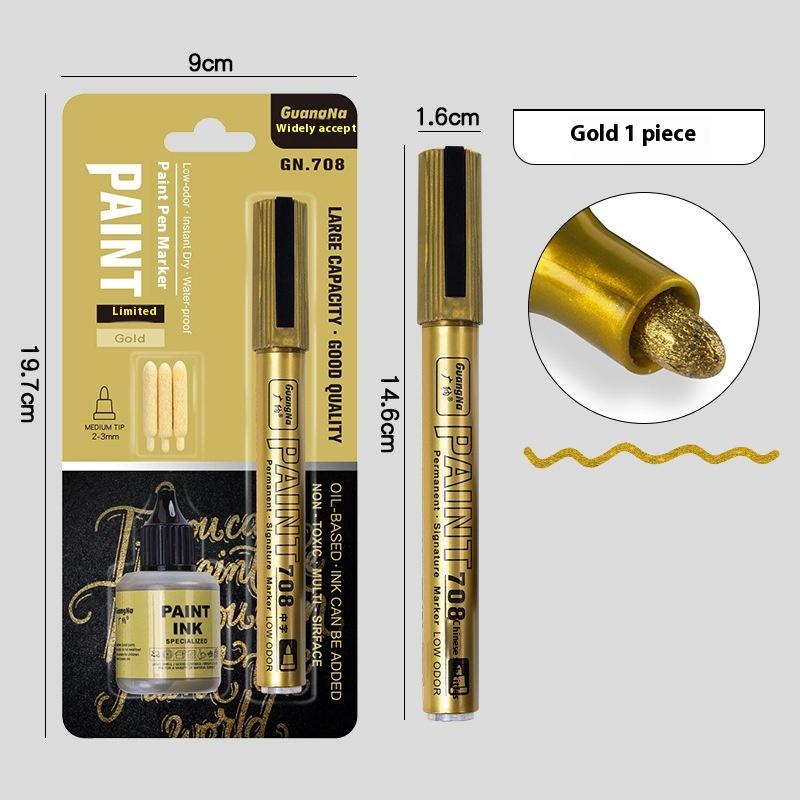 

Metallic Paint Marker Pens With Ink Set Gold Silver Black White Permanent Art Markers For Manga Crafts Scrapbooking Art Supplies