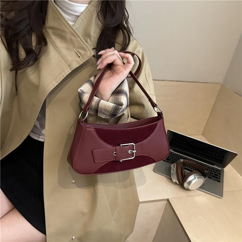 Women Fashion Korean Style Baguette Underarm Single Shoulder Crossbody Handbag