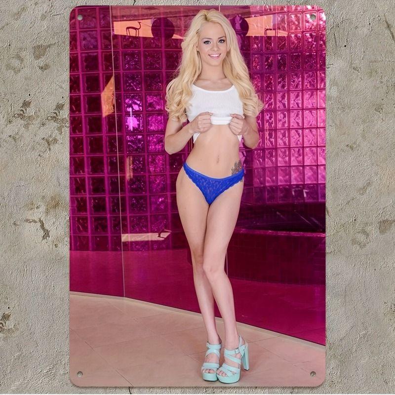 Retro Metal Tin Sign Sexy Woman Wall Art Home Decor 8x12 Inch 20x30 cm