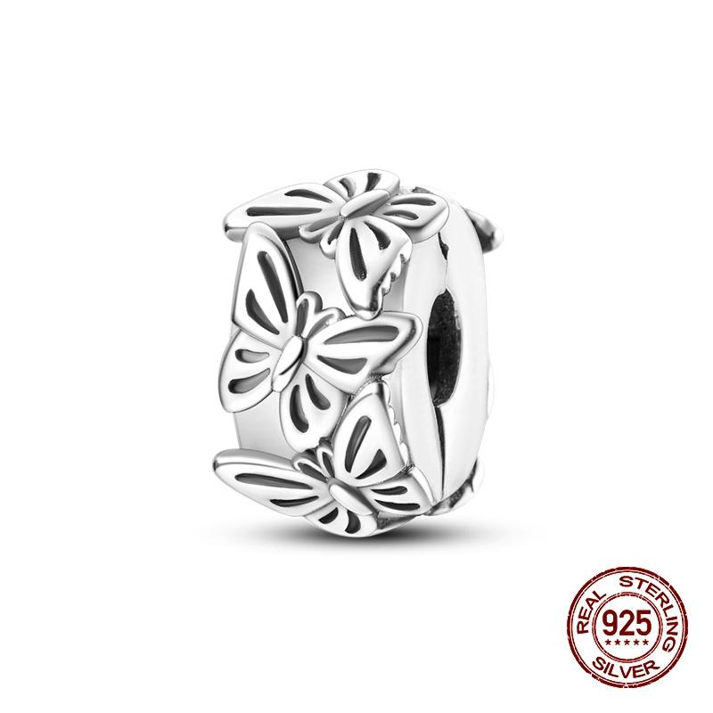 Compatible With 3MM Authentic Bracelets copper Colorful Dragonfly Flower Gem Butterfly Charm Bead Charms Bead Charms Fine Do It Yourself Jewellery Mak