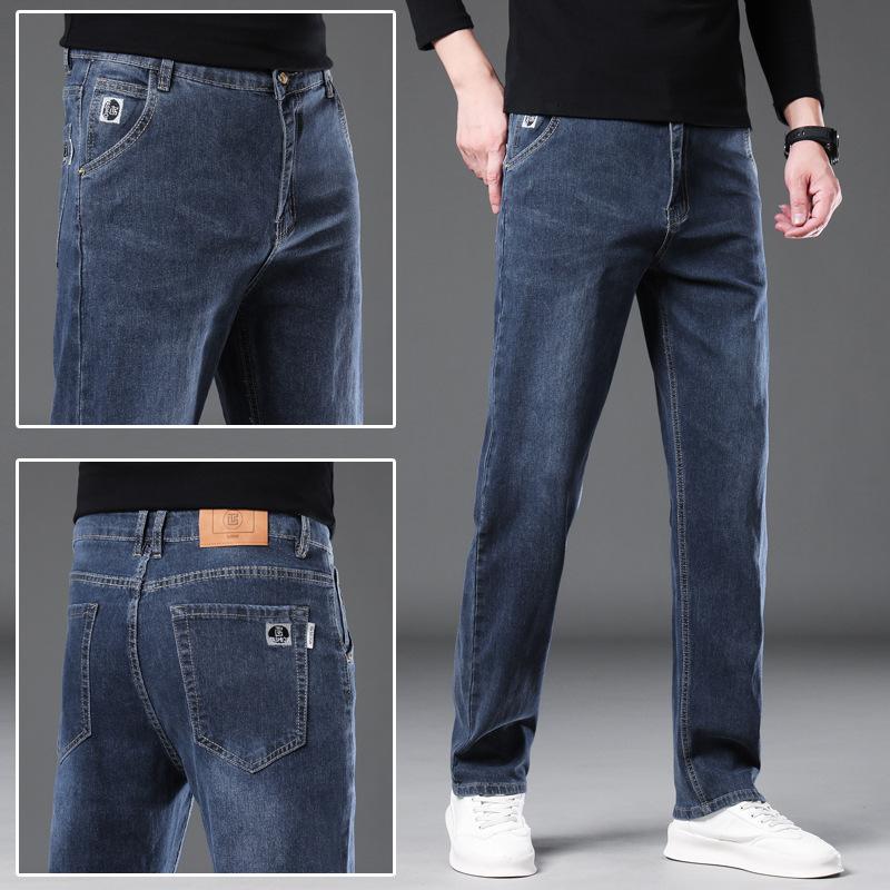 

Осенне-зимние мужские джинсы прямые тонкие эластичные сто трендовые повседневные мужские брюки для мальчиков 38