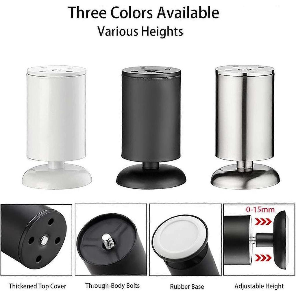 4pcs Furniture Legs thickened adjustable Stainless Steel cylindrical metal Table Legs sofa Leg
