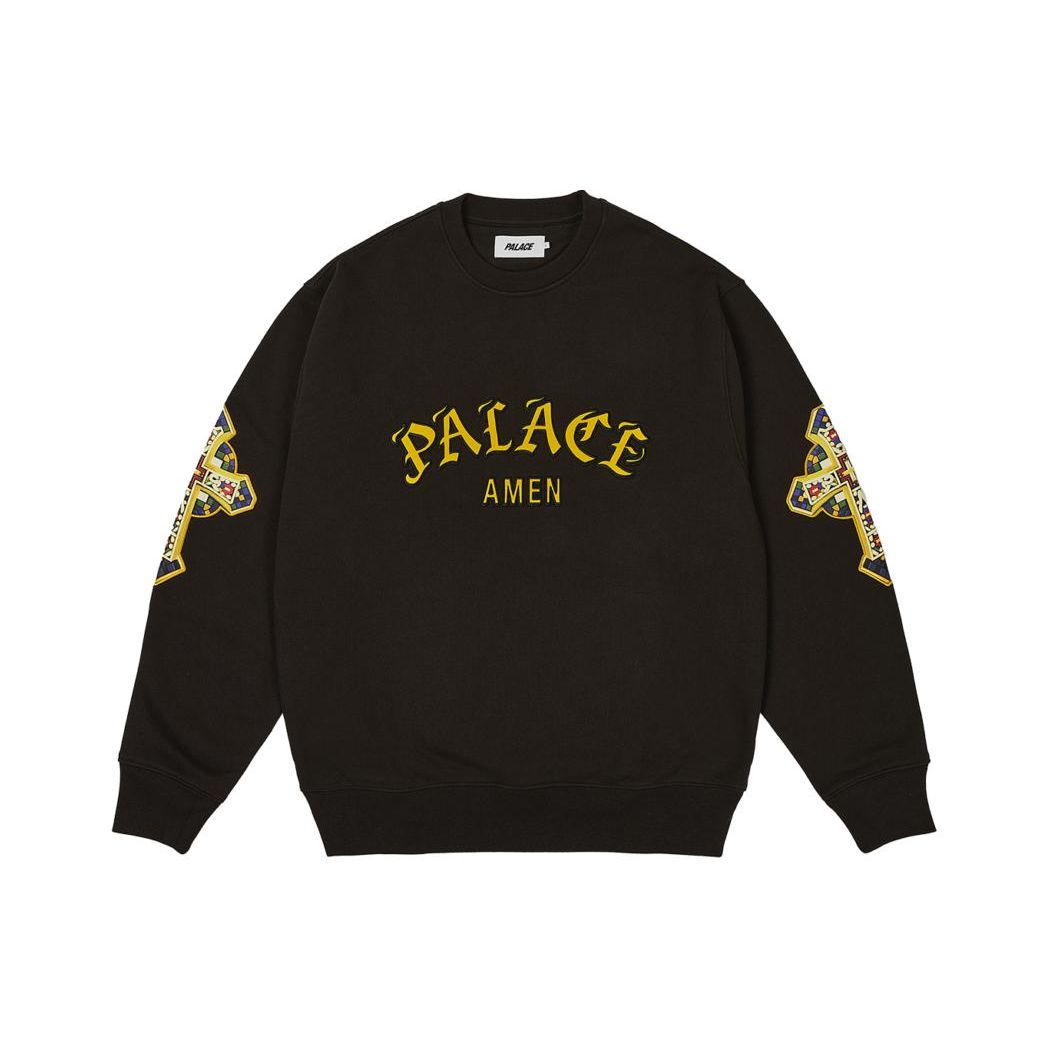

Черные топы унисекс Palace Saints Crew P26CS009 M