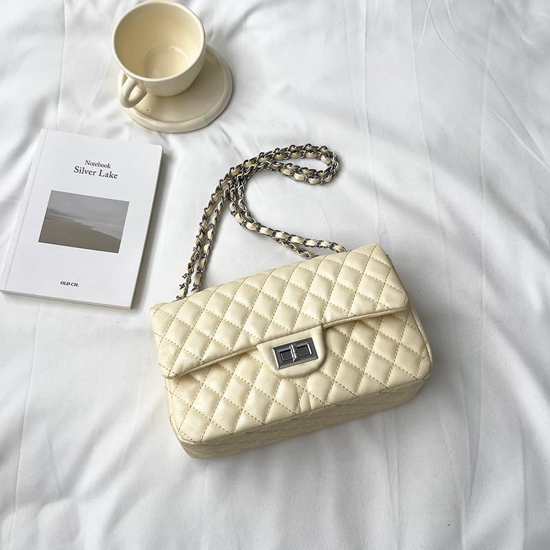 IELGY Large-Capacity Diamond Chain Bag All-Match Small Square Bag Can Be One Shoulder Can Cross-Body