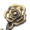 2Pcs/Set  Rose Pattern Metal Curtain Hooks Home Wall Door Decorative Hook Backs