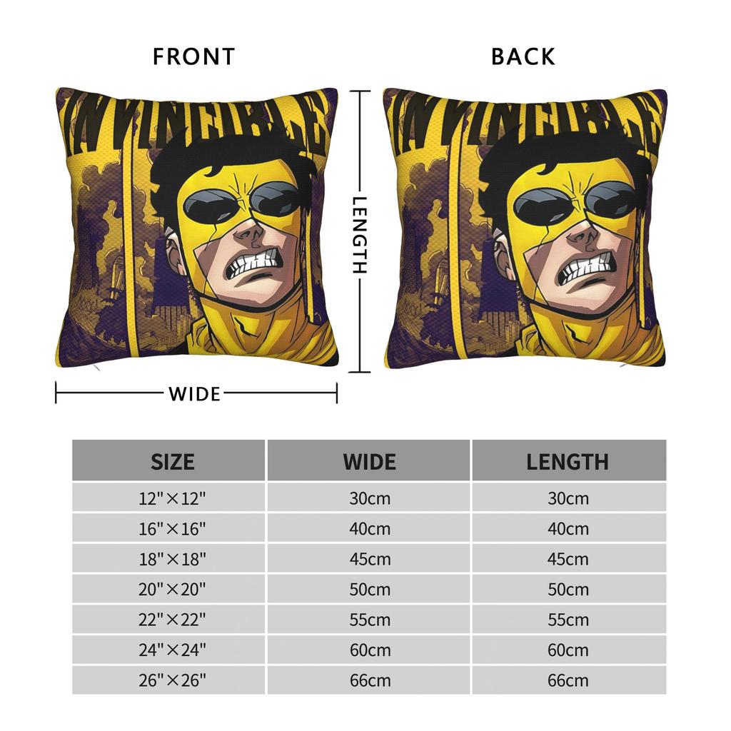 Invincibles Comic Pillow Covers Merchandise Soft Cushion Cover Decorations Pillow Case Cover Chair Multi-Size